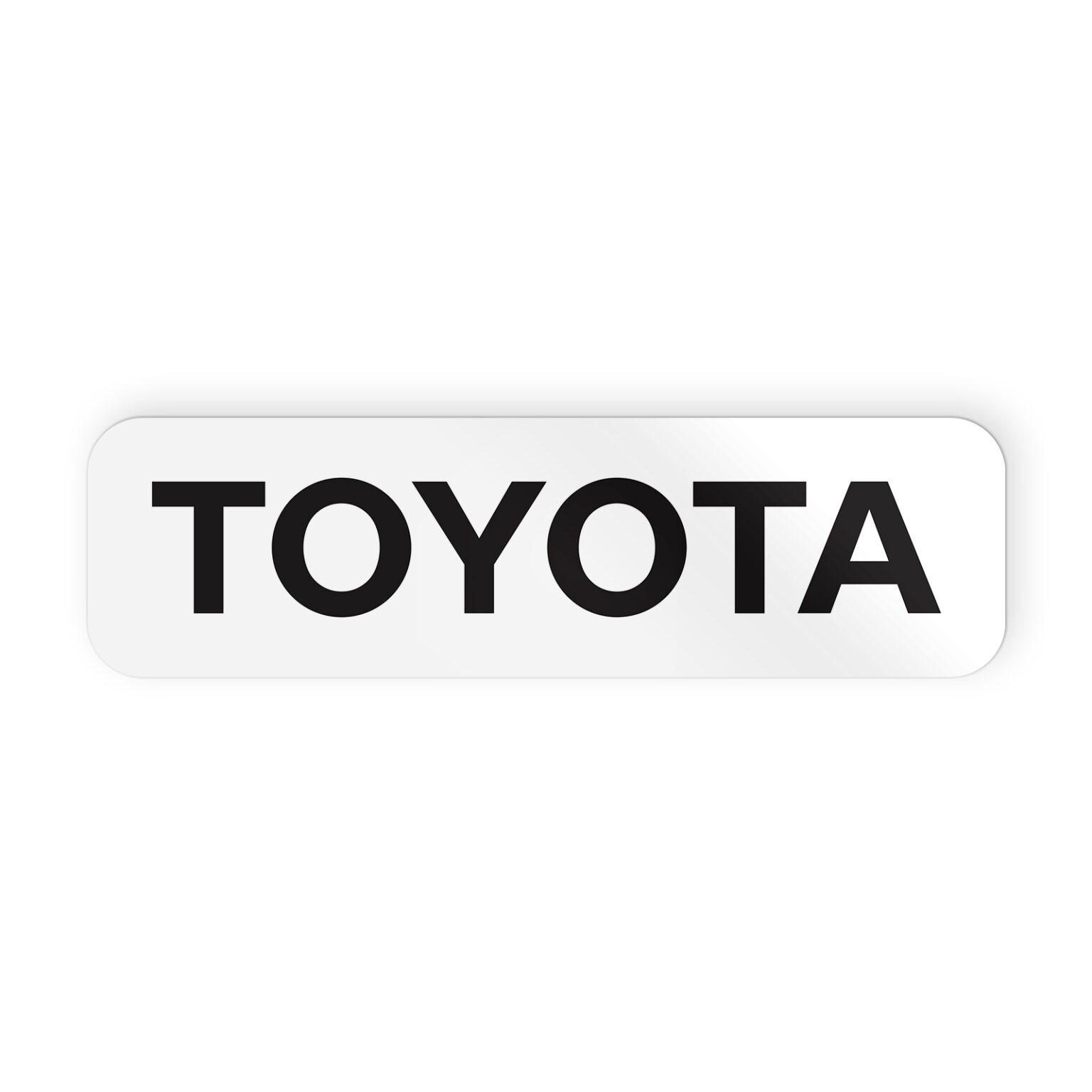 Samolepka Toyota transparentní, nápis černý Toyota Shop